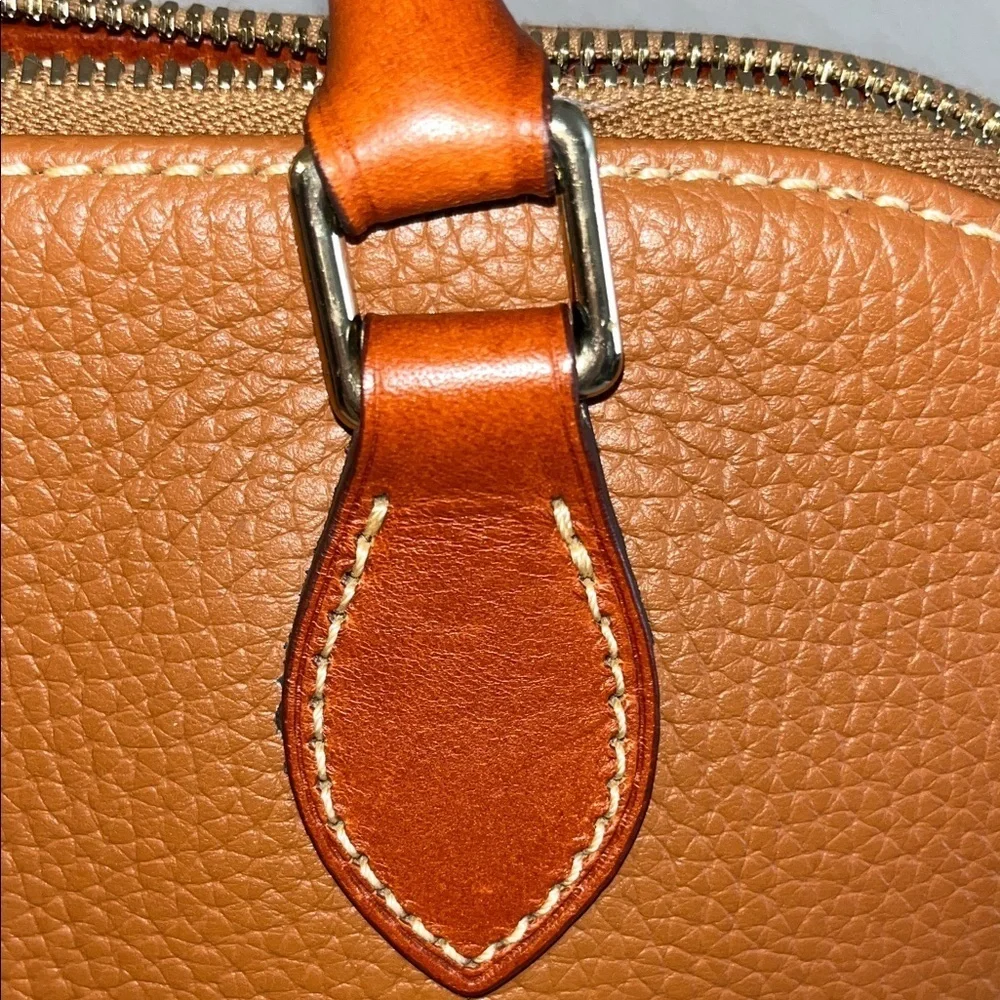Dooney & Bourke Brown Leather Satchel used good condition
